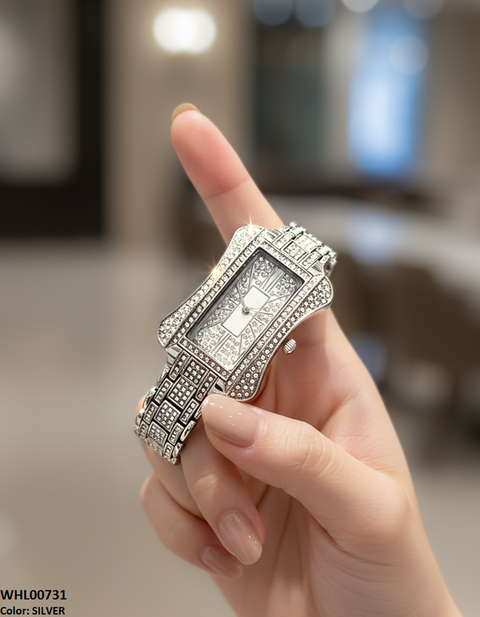 WHL00731 HWR Rectangle Rhinestone Women's Watch - WHL