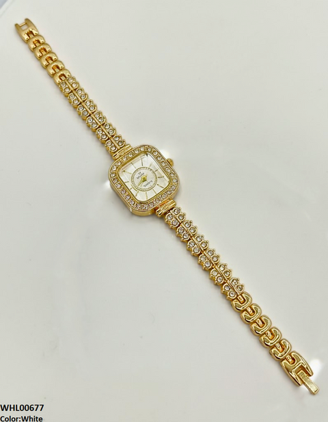 WHL00677 ZWA Square Stone Dial Women's Watch - WHL