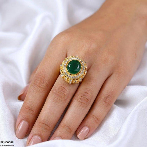 PRH00088 FRN Oval Stone Ring Adjustable - PRH