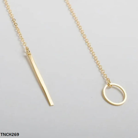 TNCH269 SGC circle Stick Link Chain  Necklace - TNCH