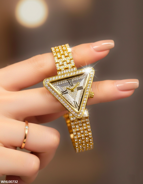 WHL00732 HWR Triangle Rhinestone Women's Watch - WHL