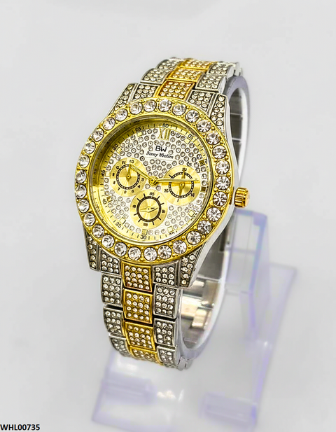WHL00735 HWR Round Rhinestone Women's Watch - WHL