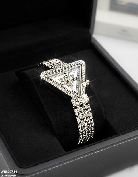 WHL00734 HWR Triangle Rhinestone Women's Watch - WHL