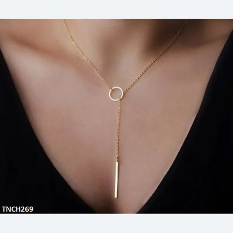 TNCH269 SGC circle Stick Link Chain  Necklace - TNCH