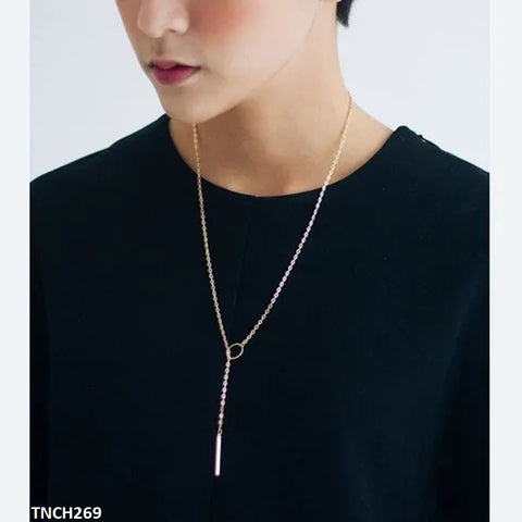 TNCH269 SGC circle Stick Link Chain  Necklace - TNCH