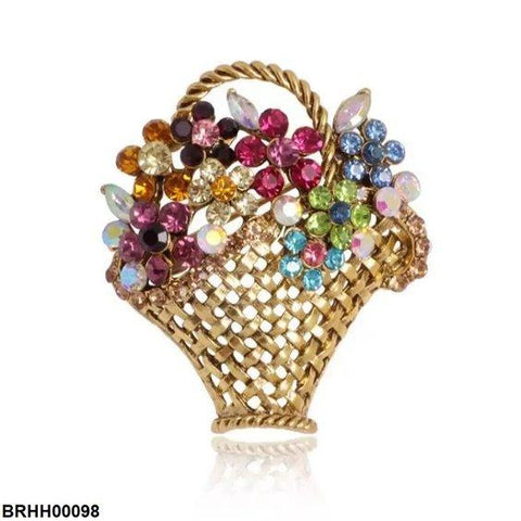 BRHH00098 XST Flower Bouquet Broach - BRHH