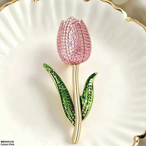 BRHH00109 XST Tulip Flower Broach - BRHH