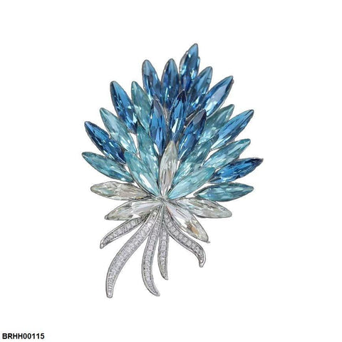 BRHH00115 XST Flower Zircon Broach - BRHH
