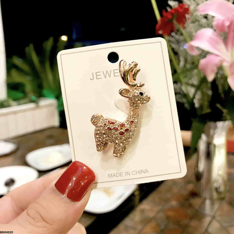 BRHH029 YMO Deer Broach - BRHH