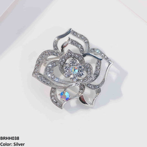 BRHH038 YMO Layered Flower Broach - BRHH