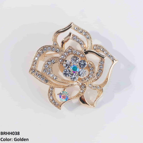 BRHH038 YMO Layered Flower Broach - BRHH