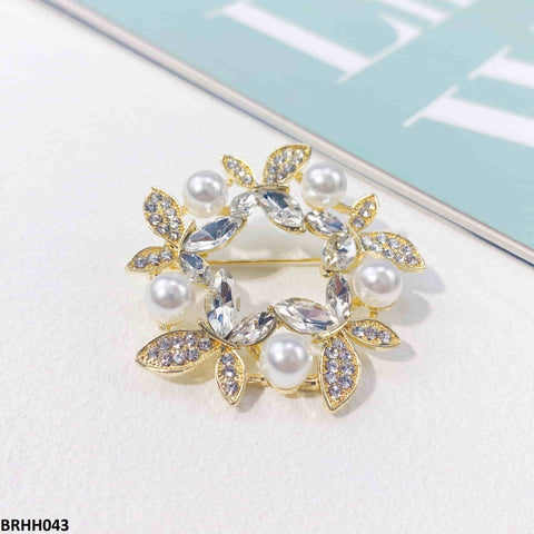 BRHH043 YMO Pearl Butterfly Broach - BRHH
