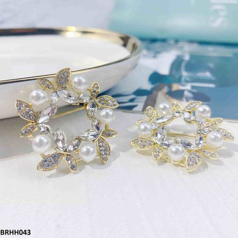 BRHH043 YMO Pearl Butterfly Broach - BRHH