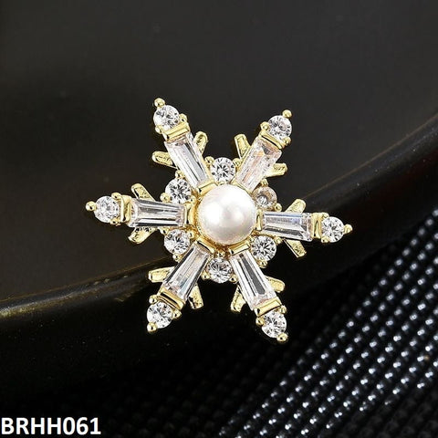 BRHH061 YMO Pearl Star Collar Pin - BRHH