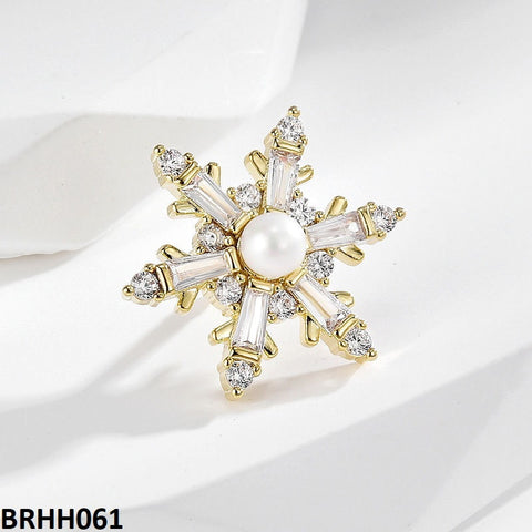 BRHH061 YMO Pearl Star Collar Pin - BRHH