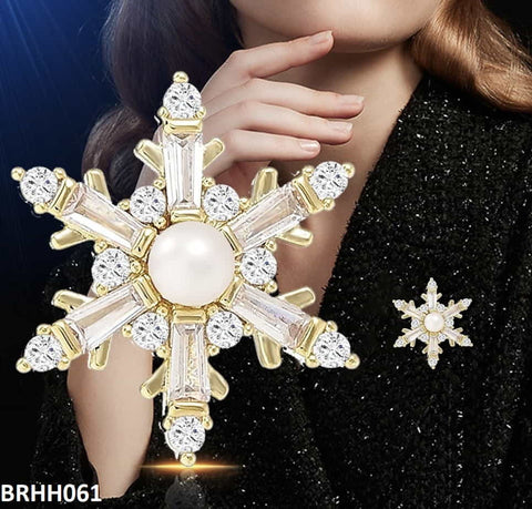 BRHH061 YMO Pearl Star Collar Pin - BRHH
