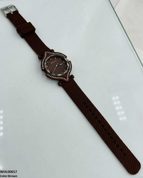 WHL00657 ZWA Round Rhinestone Bezel Women's Watch - WHL