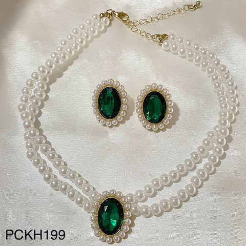 PCKH199 SDQ Pearl Oval Choker Set - PCKH