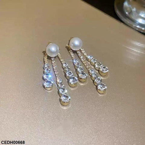 CEDH00668 ZHL Round Drop Earrings - CEDH