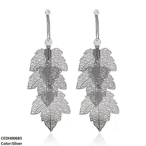 CEDH00683 SIQ Leaf Drop Earrings - CEDH