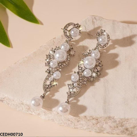 CEDH00710 LSH Round Pearl Drop Earrings - CEDH