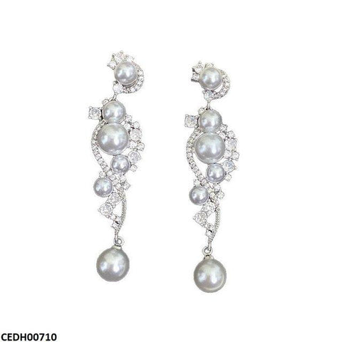 CEDH00710 LSH Round Pearl Drop Earrings - CEDH