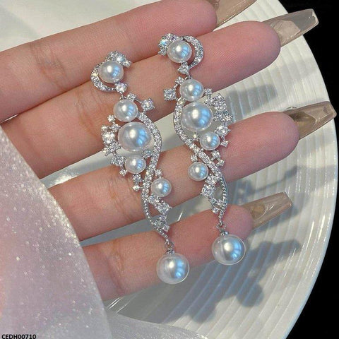 CEDH00710 LSH Round Pearl Drop Earrings - CEDH