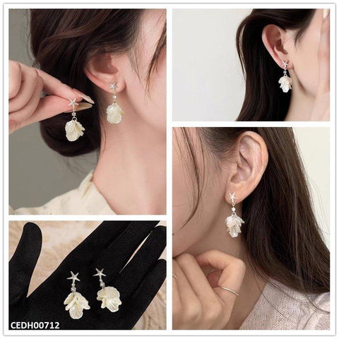 CEDH00712 LSH Star Leaf Drop Earrings Pair - CEDH