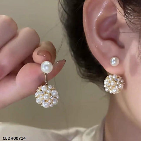 CEDH00714 SYB Round Pearl Drop Earrings - CEDH