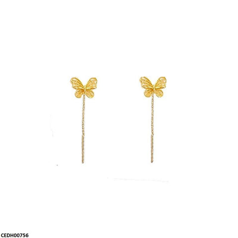CEDH00756  ZHL Butterfly Drop Earrings - CEDH