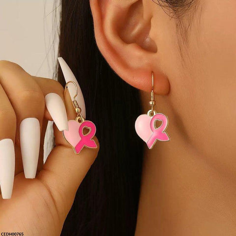 CEDH00765 QWN Heart Drop Earrings - CEDH