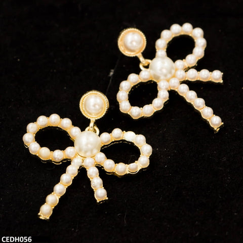 CEDH056 LSH Bow Tear drop Earrings - CEDH