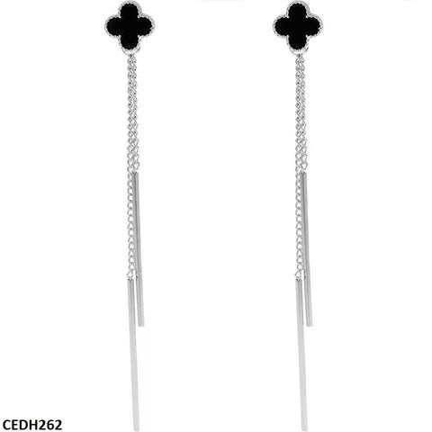 CEDH262 Flower Wind Chimes Drop Earrings Pair - CEDH