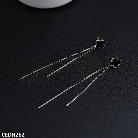 CEDH262 Flower Wind Chimes Drop Earrings Pair - CEDH