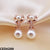CEDH299 SGC Triangle Pearl Drop Earrings Pair
