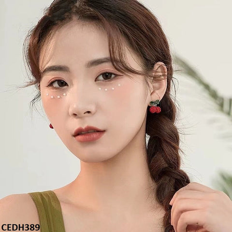 CEDH389 ZHL Cherry Drop Earrings Pair - CEDH