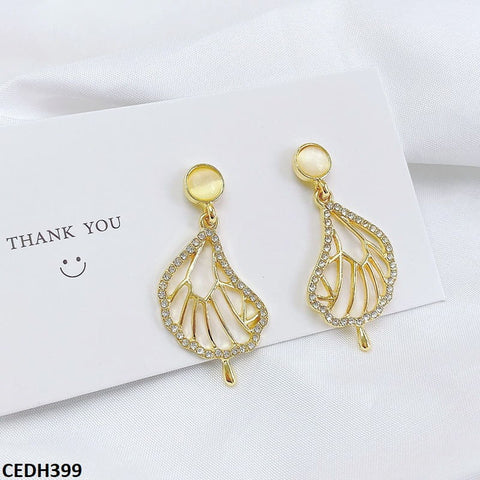 CEDH399 YHC Wings Drop Earrings Pair - CEDH