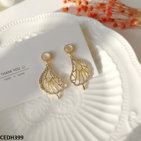 CEDH399 YHC Wings Drop Earrings Pair - CEDH