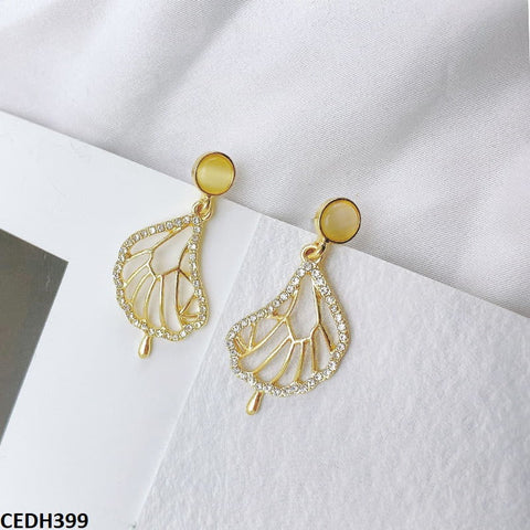 CEDH399 YHC Wings Drop Earrings Pair - CEDH