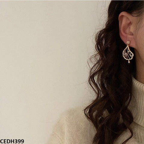 CEDH399 YHC Wings Drop Earrings Pair - CEDH