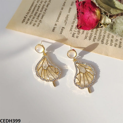 CEDH399 YHC Wings Drop Earrings Pair - CEDH