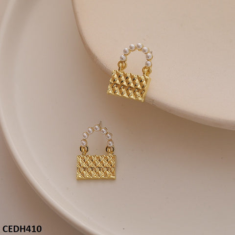 CEDH410 YHC Pearl Lock Drop Earrings Pair - CEDH