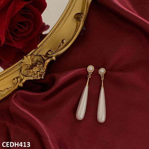 CEDH413 YHC Beads Pearl Drop Earrings Pair - CEDH