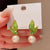 CEDH455 ZHL leaf Pearl Drop Earrings Pair - CEDH