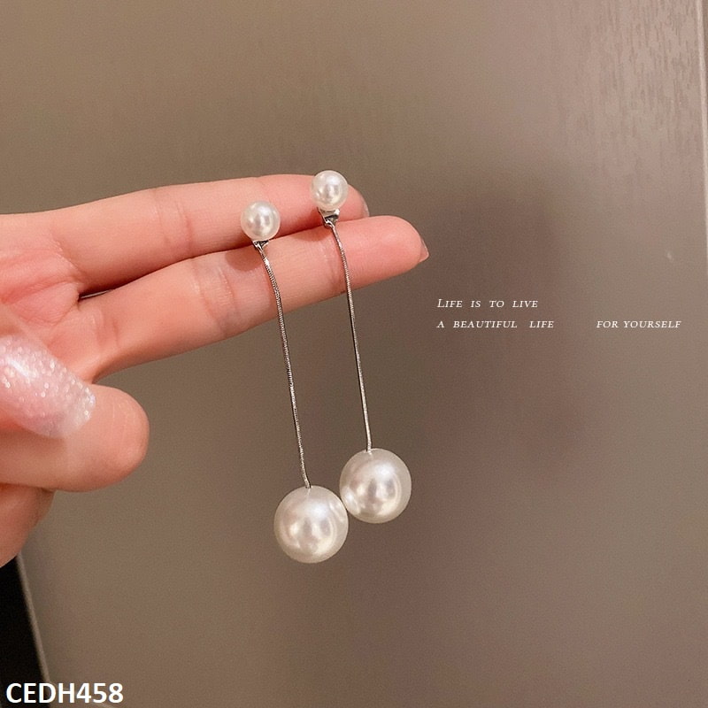 Pearl Drop Earrings Elegant Fashion Jewelry at TJWholesale