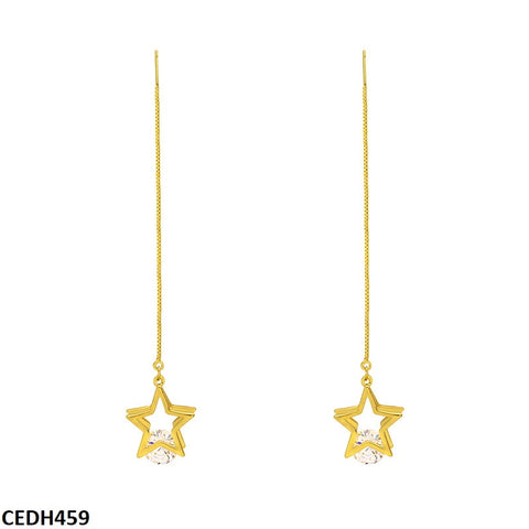 CEDH459 YQG Star Drop Earrings Pair - CEDH