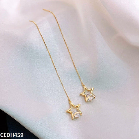 CEDH459 YQG Star Drop Earrings Pair - CEDH
