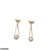 CEDH460 YQG Bow Pearl Drop Earrings Pair - CEDH