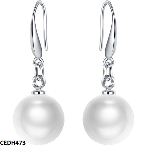 CEDH473 KRL Round Pearl Drop Earrings - CEDH