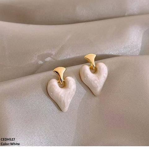 CEDH527 JMN Heart Drop Earrings  - CEDH